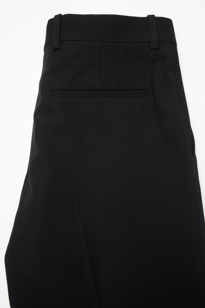 Cropped Tailored Trousers Black