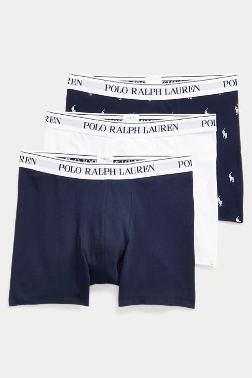 Stretch Cotton Boxer Brief 3-Pack Navy