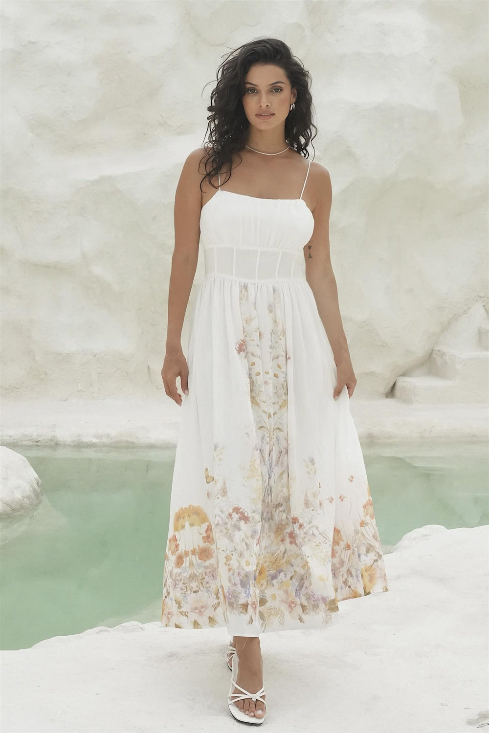 LOVE LOLINA Bernadette Midi Dress Misty Garden - Dale