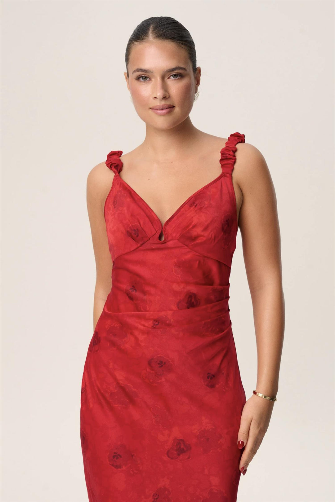 Nimes Slip Dress Red