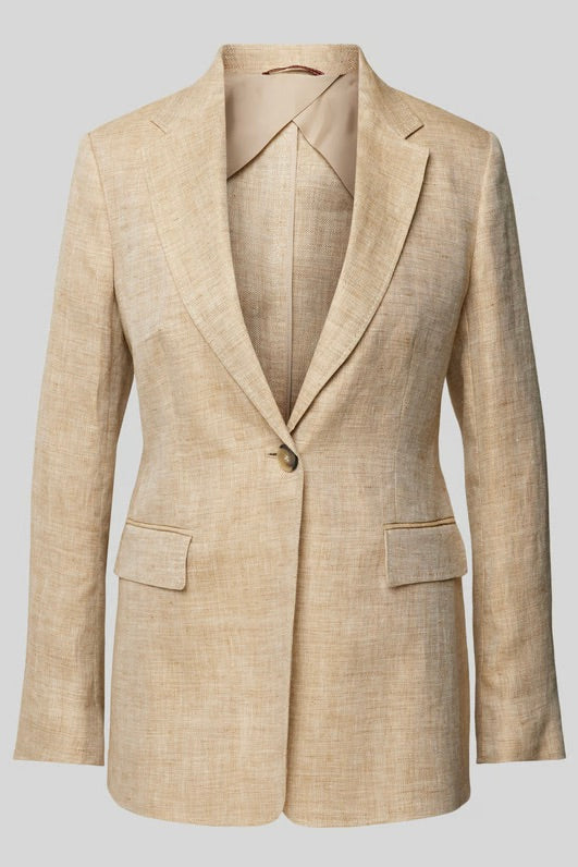 Palau Tailored Herringbone Linen Jacket