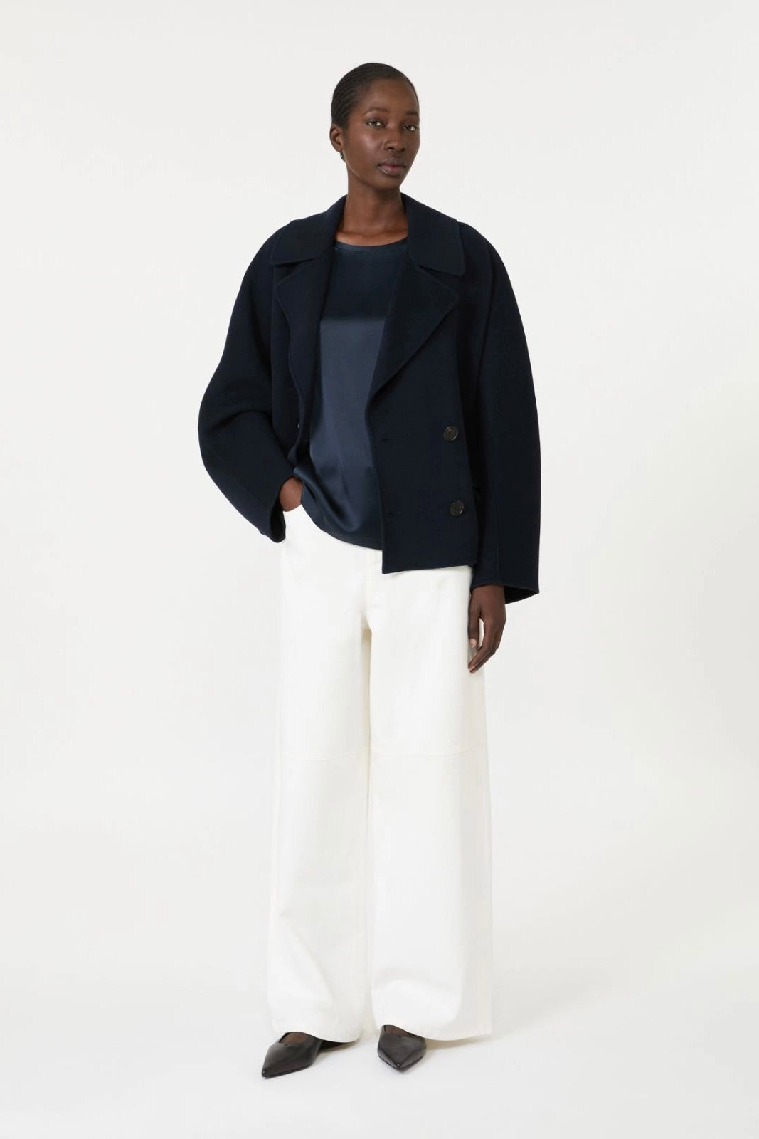 Viscose Satin Blouse Midnight Blue