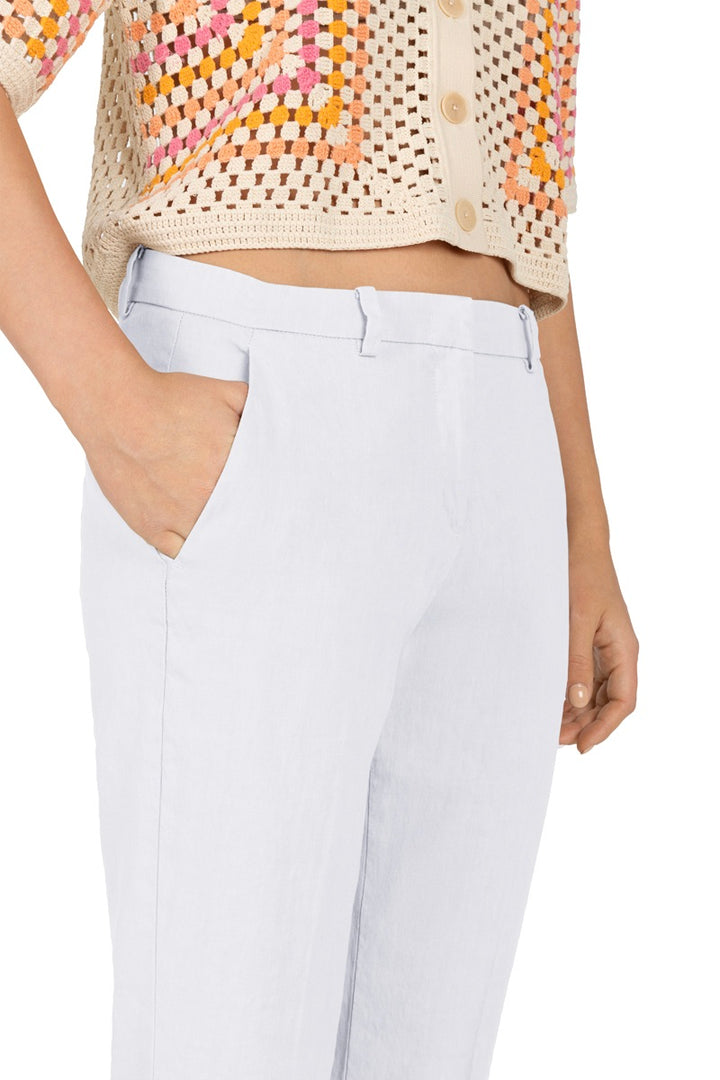 CAMBIO Krystal Linen Pant Pure White - Dale