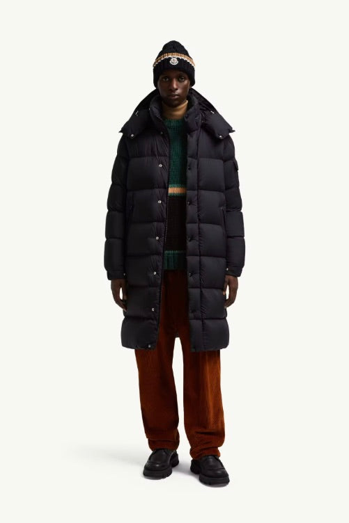 Hanoverian Hooded Long Down Jacket Black