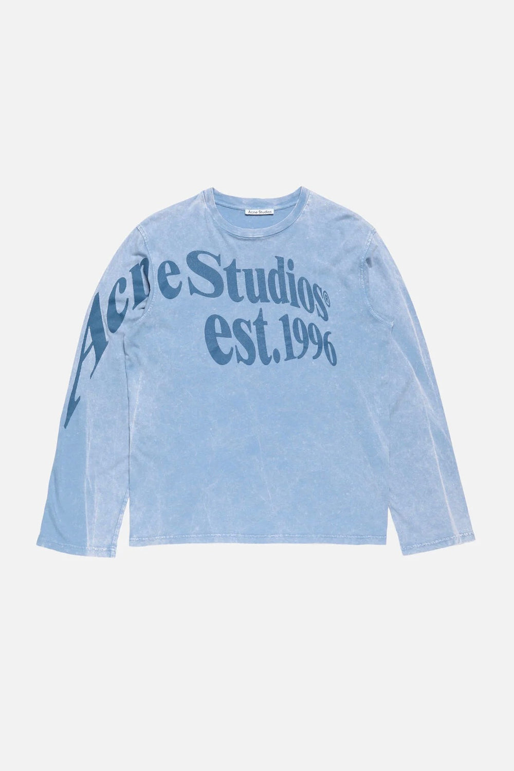 ACNE STUDIOS Relaxed Fit Graphic T-Shirt Dirty Blue - Dale