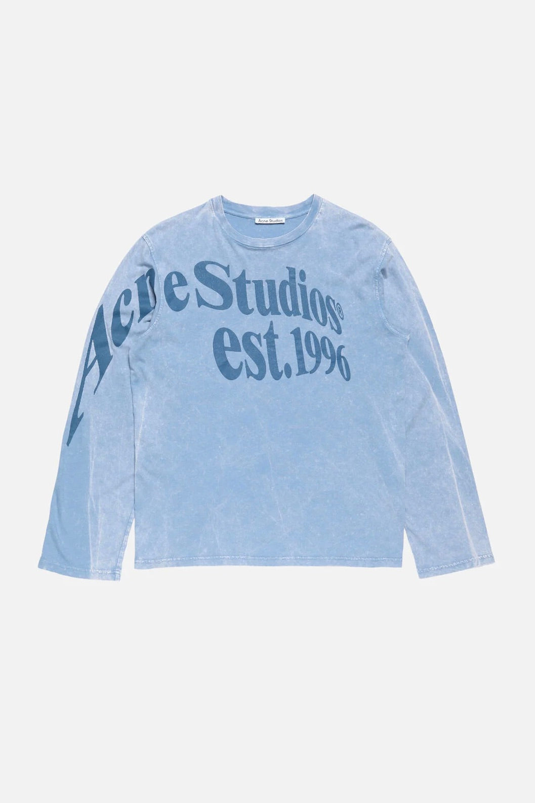 ACNE STUDIOS Relaxed Fit Graphic T-Shirt Dirty Blue - Dale