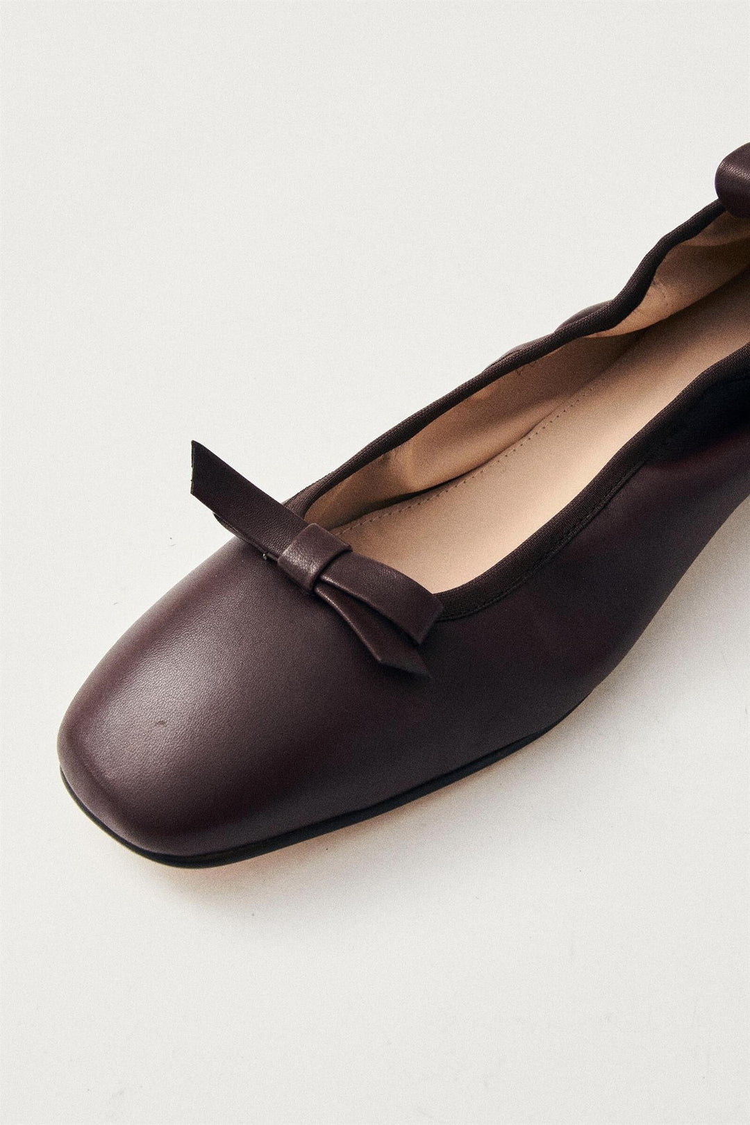 Freya Brown Leather Ballet Flats