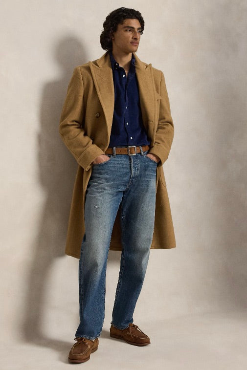Custom Fit Corduroy Shirt Newport Navy