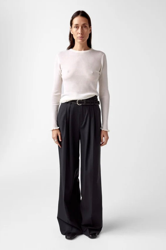 AKS LABEL Manu Merino Sweater White - Dale