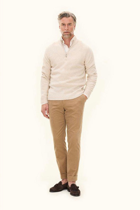 Paul Half Zip Beach Beige