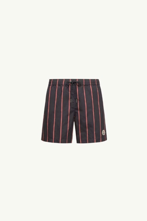 Striped Swim Shorts Navy Blue/Red