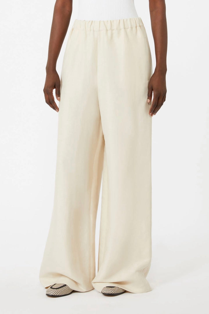 Linen and Silk Trousers Beige