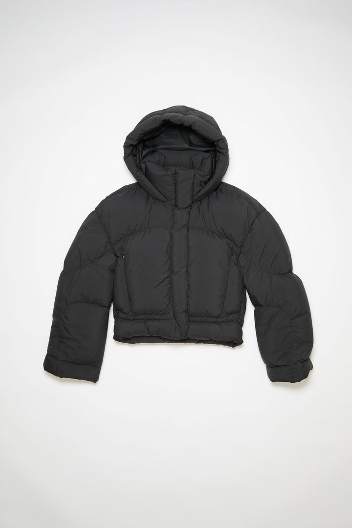 Hooded puffer jacket - Black