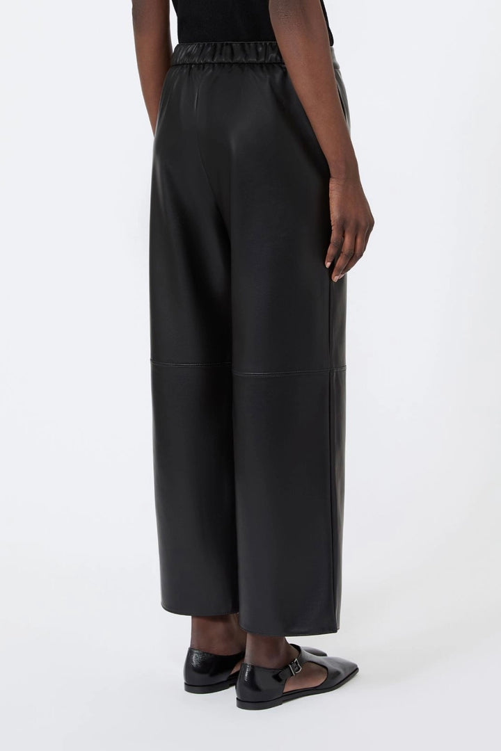Coated Jersey Trousers Black