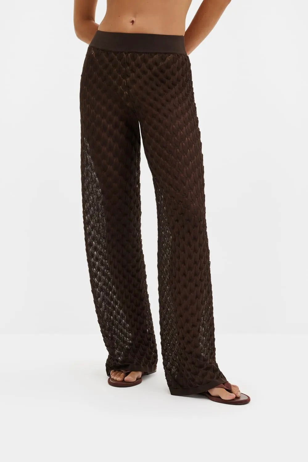 Alissa Knitted Pants Chocolate