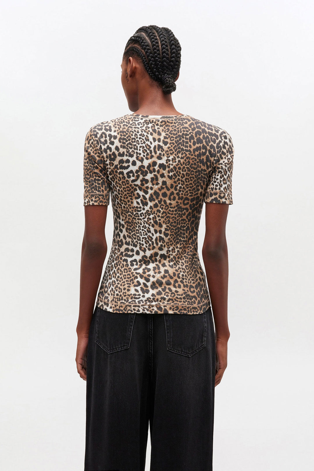 Leopard Rib T-Shirt