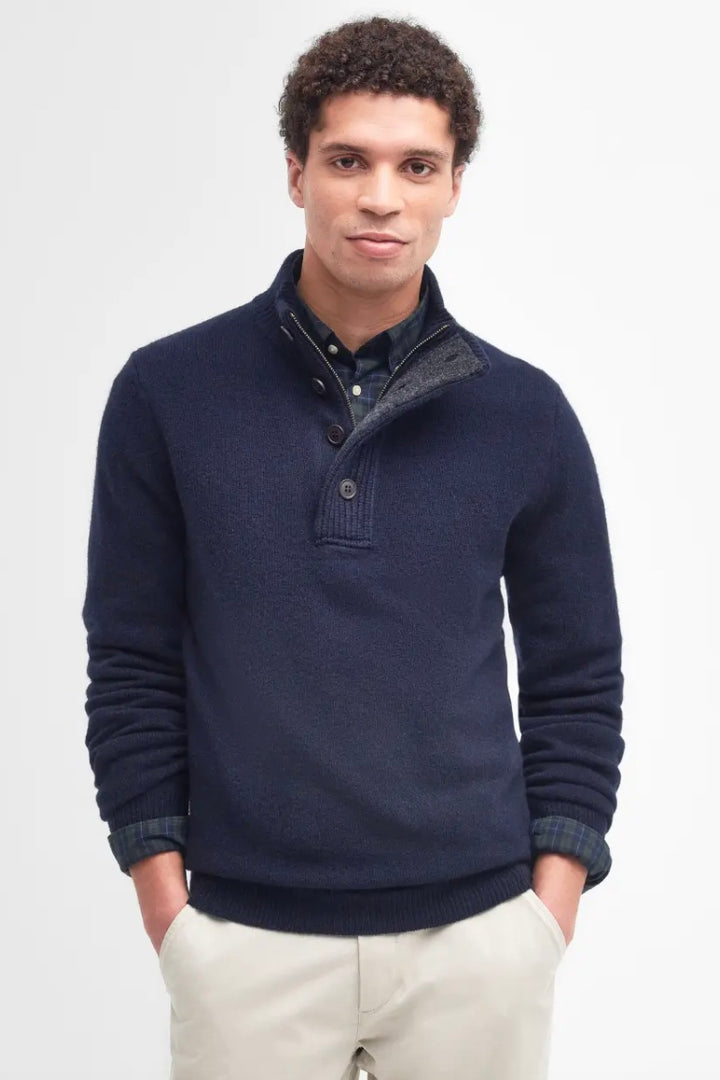 Essential Elbow Patch Jumper Navy