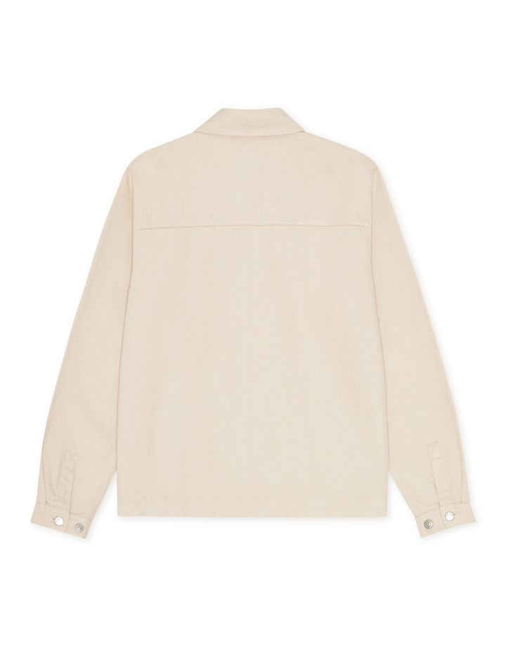 LES DEUX Layton Denim Overshirt Ivory - Dale