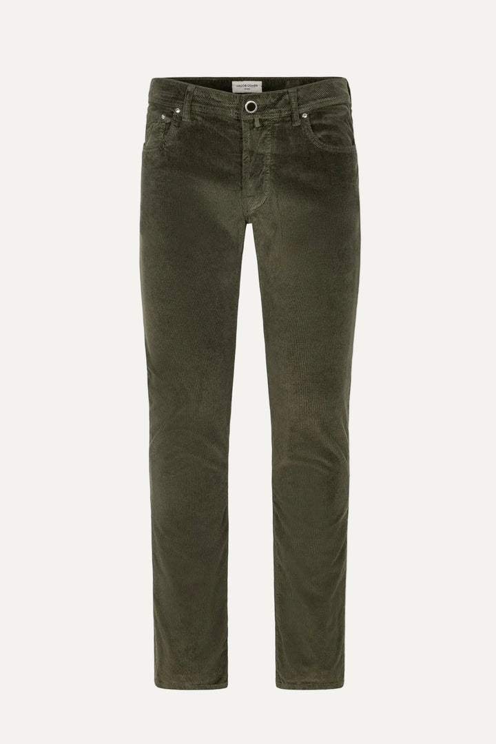 JACOB COHEN Bard Cord Jeans Olive Green - Dale