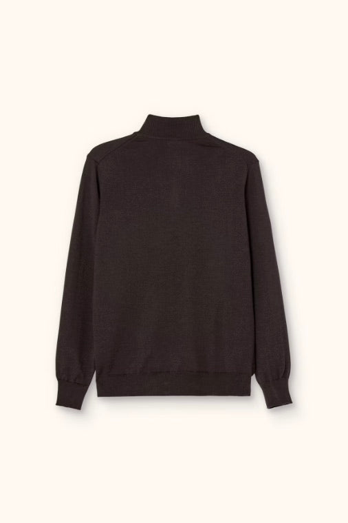 Marlon Half-Zip Brown Flannel
