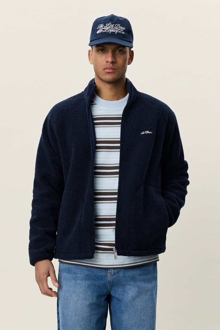 Patch Teddy Jacket Dark Navy