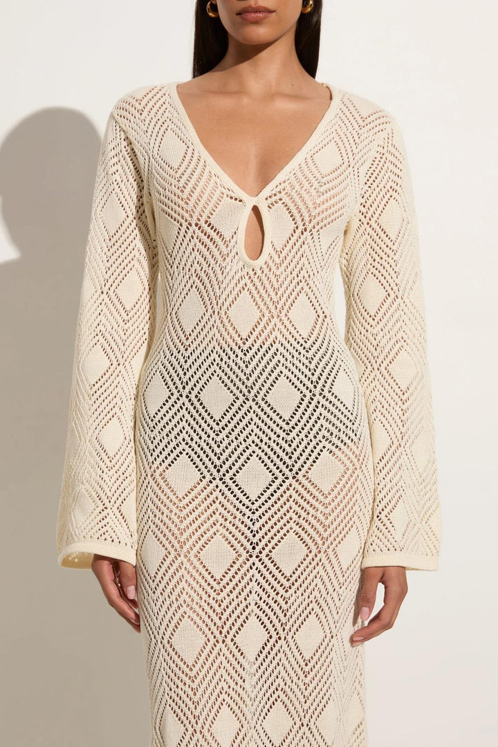 FAITHFULL THE BRAND - SERENA POINTELLE KNIT DRESS - Dale