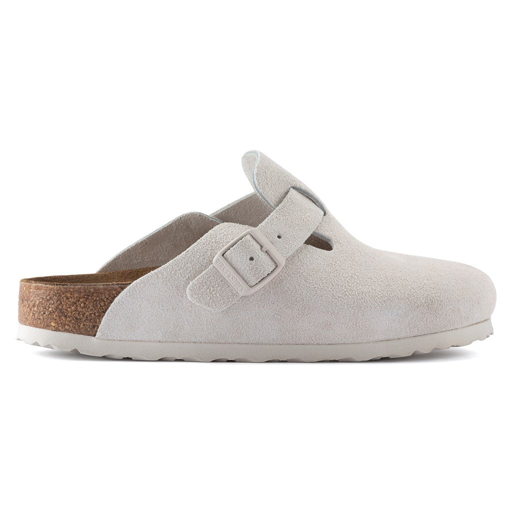 Boston Suede Leather - Antique White - Women's