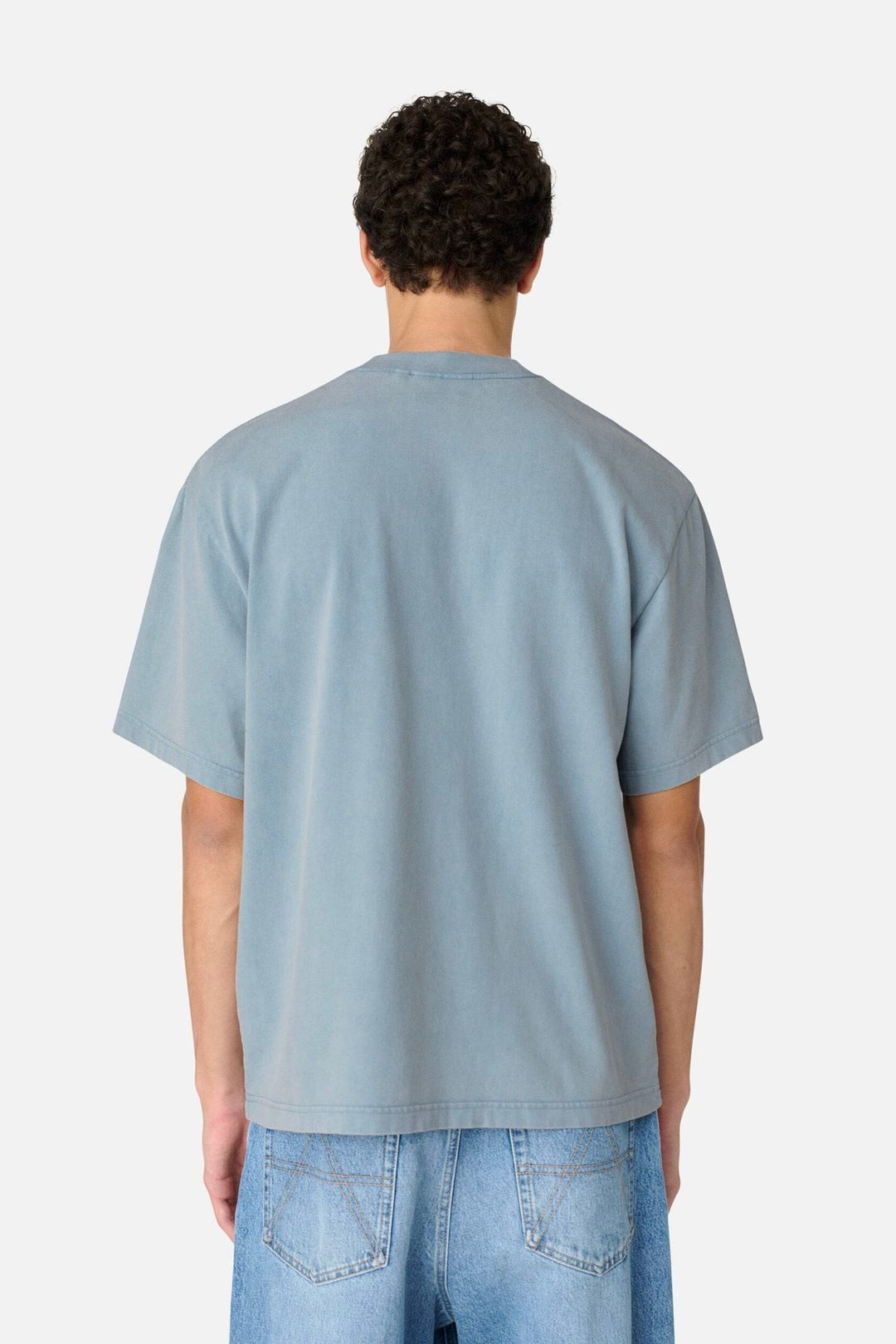 Distort Washed T-Shirt Steel Blue