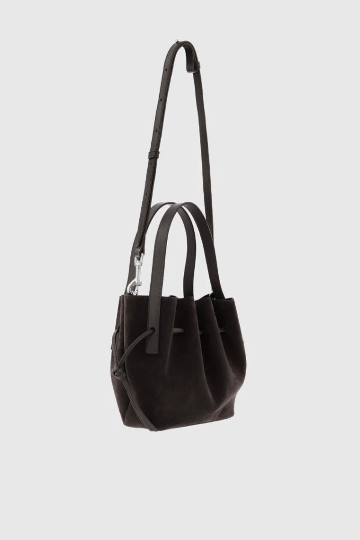 Mini Scallop Tote Suede Ganache