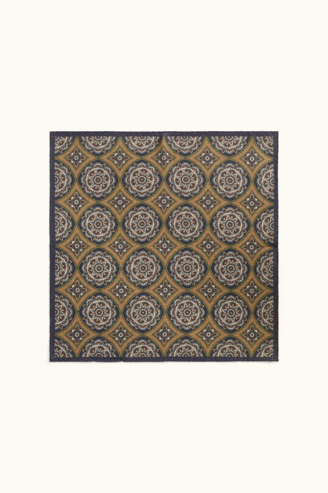 Wool Handkerchief Orange Leaf