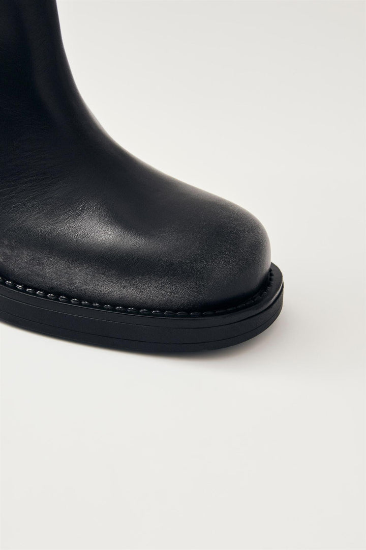 Sajan Black Leather Boots