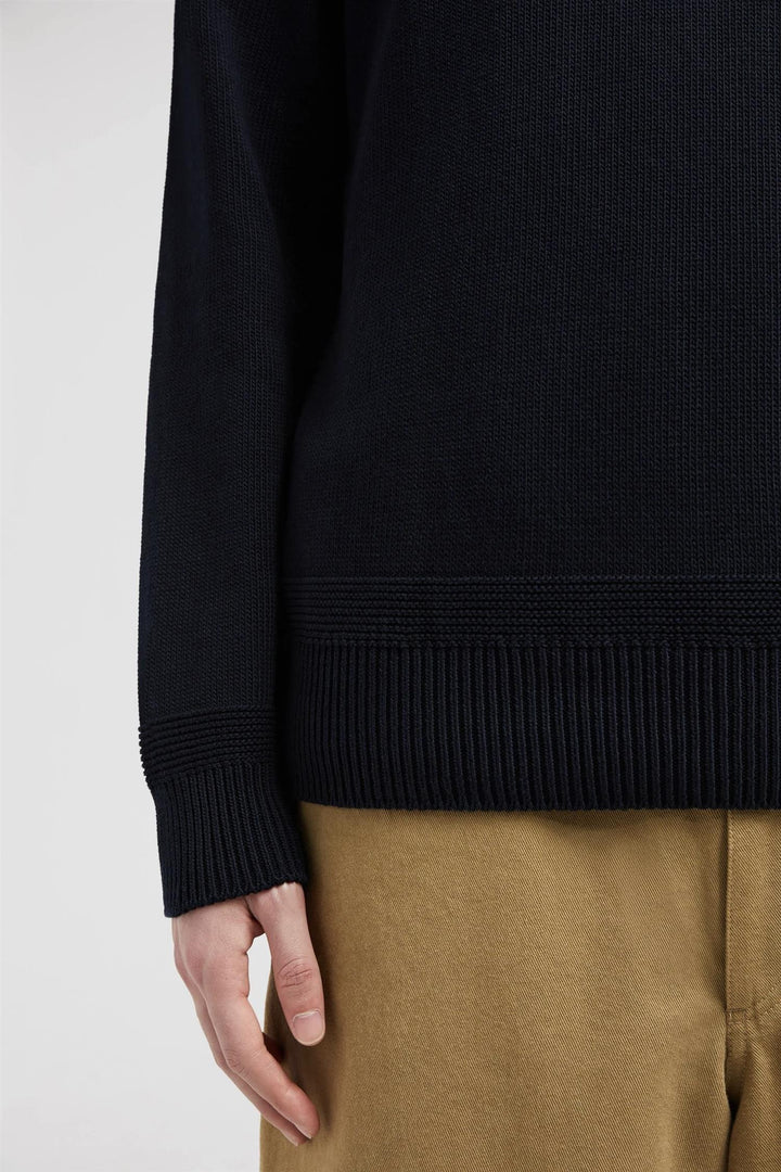 Logo Patch Cotton Jumper Blue