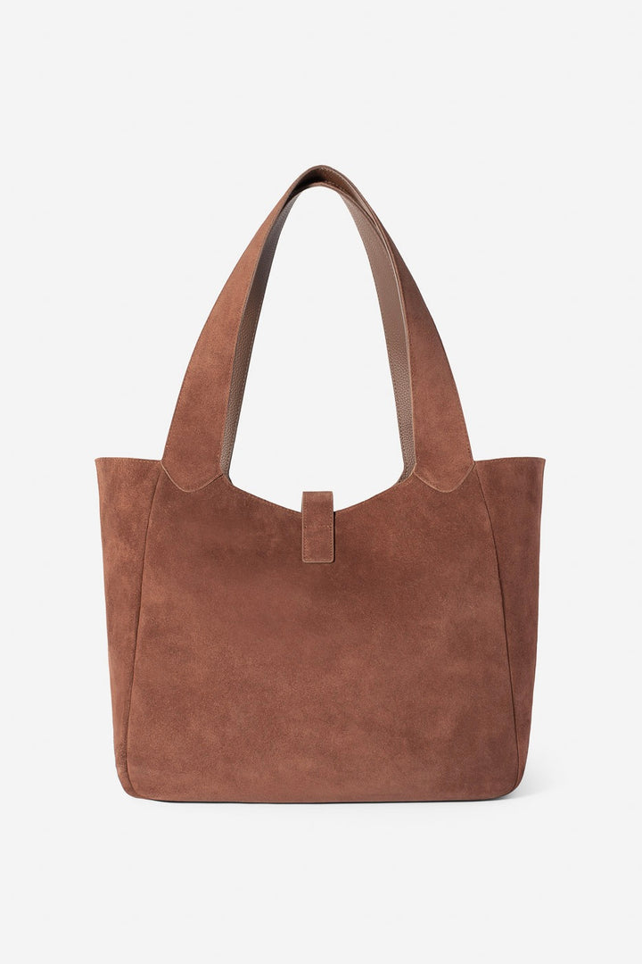 Lucille Tote Bag Large Cognac Suede