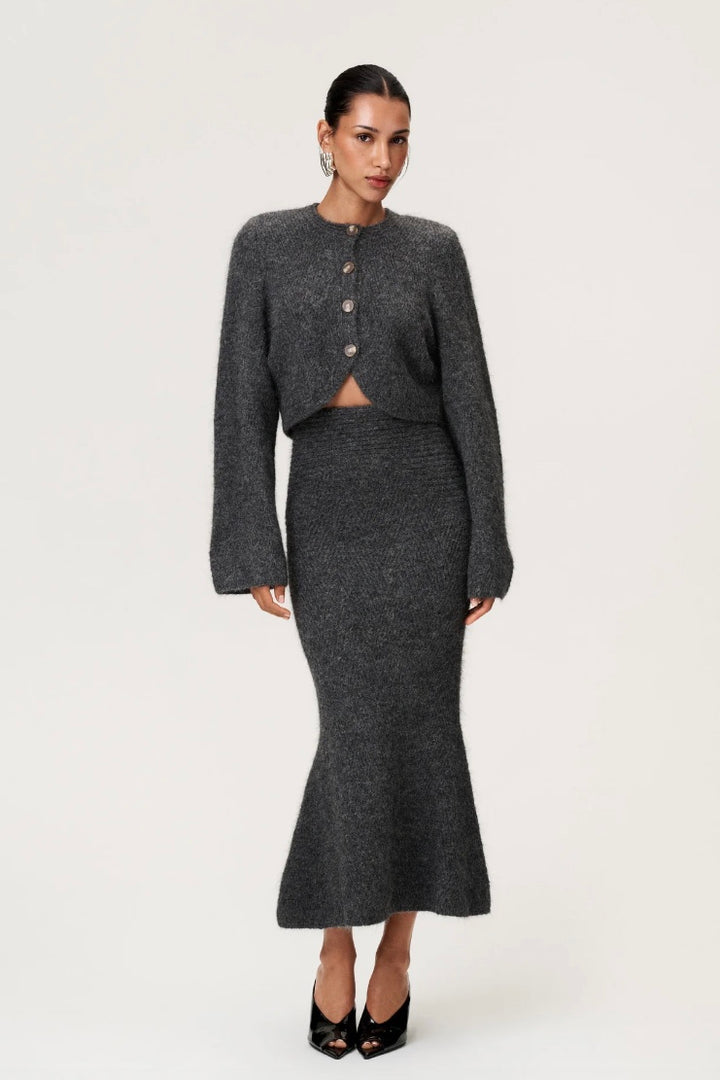 Cessole Midi Skirt Dark Grey