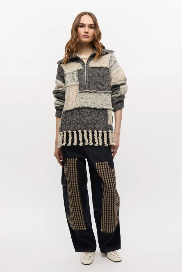 Wool Cotton Bubble Sweater