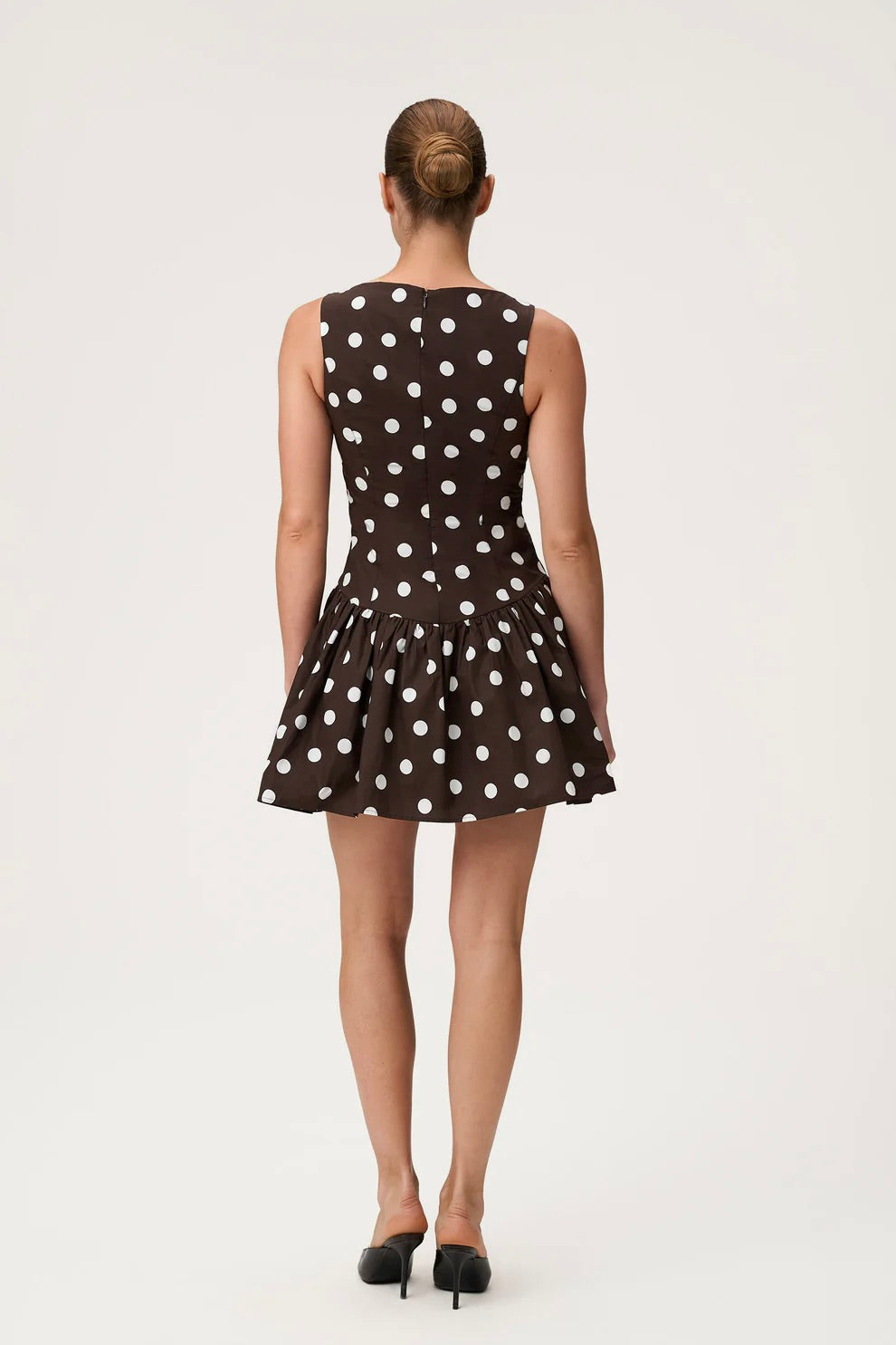 Sevilla Mini Dress Small Brown Dot