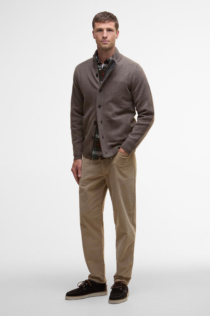 Essential Elbow Patch Jumper Dark Stone