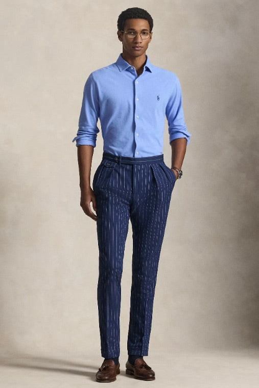 POLO RALPH LAUREN Featherweight Mesh Shirt Canvas Blue - Dale