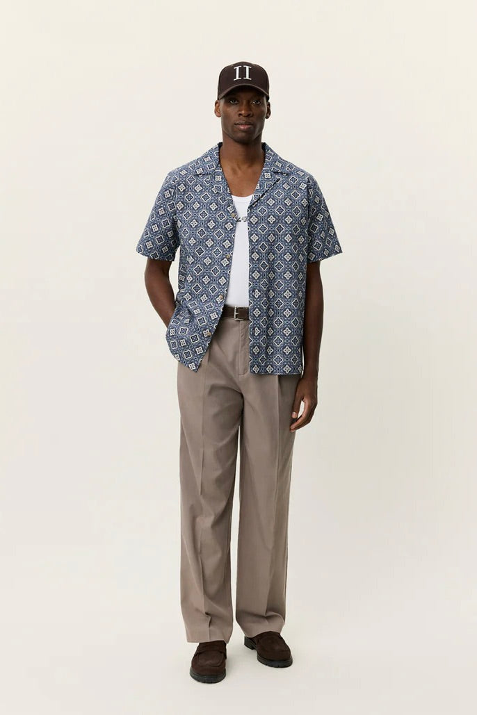 LES DEUX Lukas Arabesque Aop SS Shirt - Dale