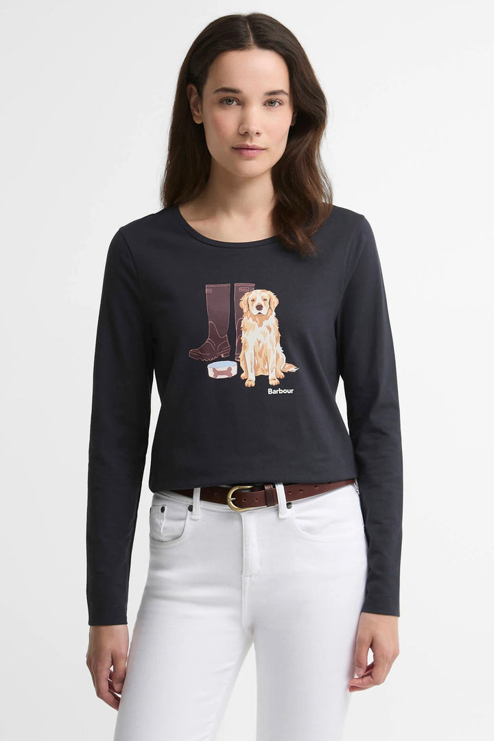 Barbour Hedley Long Sleeved T-Shirt Navy/Dress