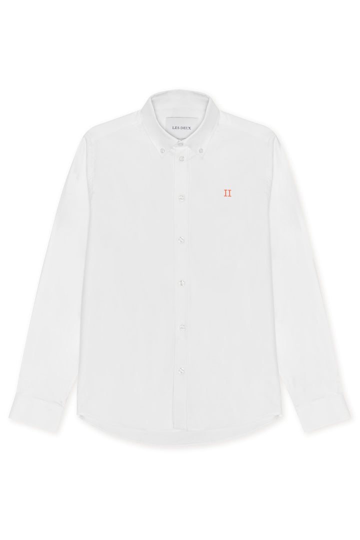 Konrad Contrast Oxford Stretch White