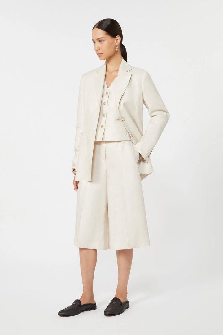 Pure Linen Blazer Beige