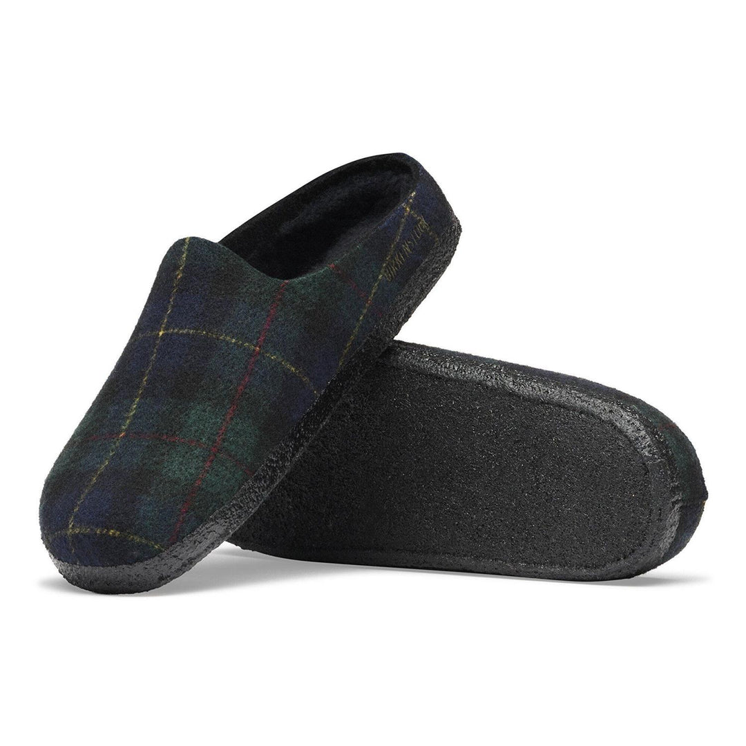 Amsterdam Wrapped Dip Wool Felt Green Navy Plaid