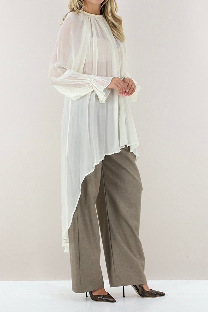 Chiffon Blouse Crema