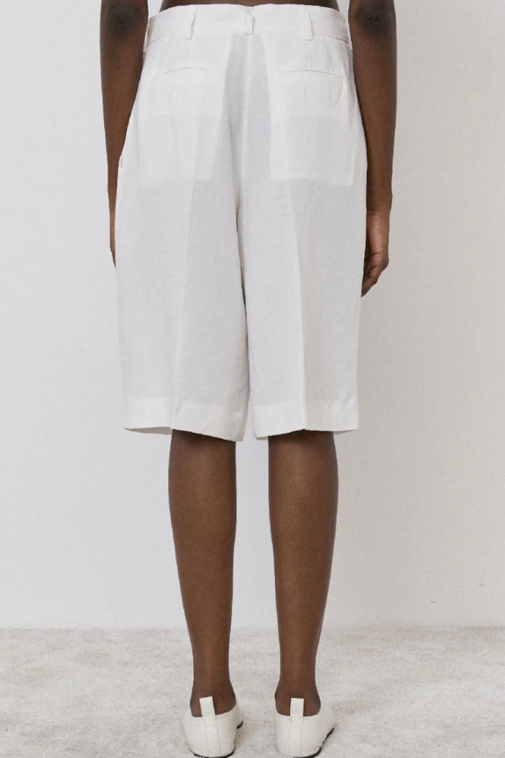 High Waist Linen Shorts