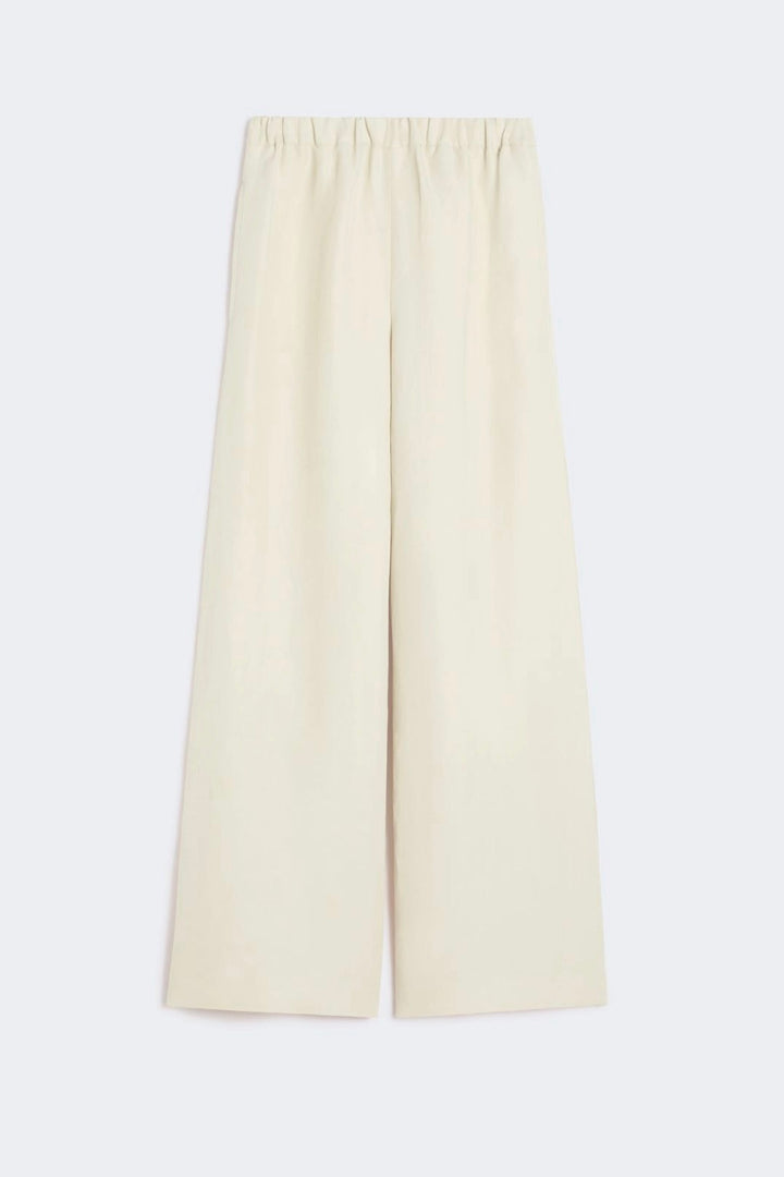 Linen and Silk Trousers Beige