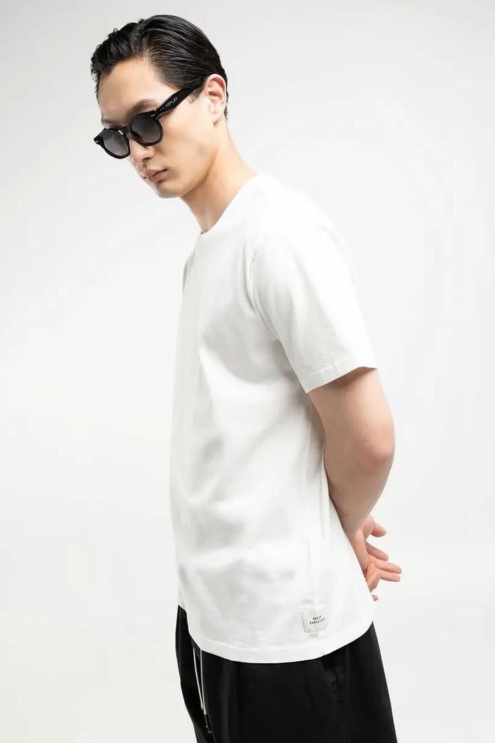 Sartoriale Crew-Neck Jersey Tshirt  Chalk