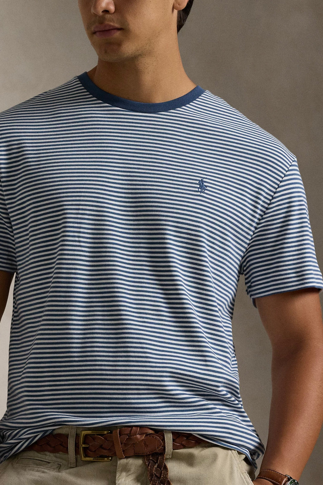 Classic Fit Striped Soft Cotton T-Shirt