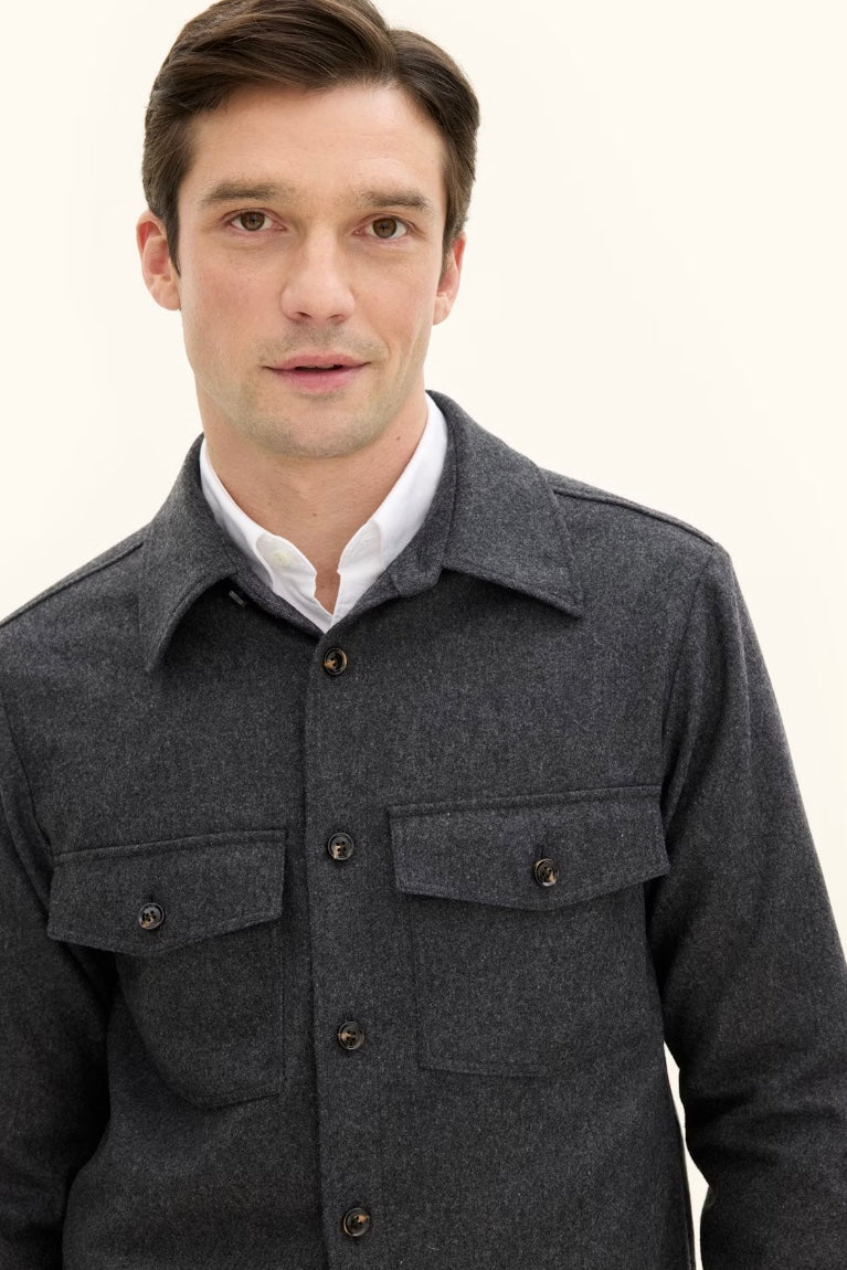 Magnus Shirt Jacket Earth Grey