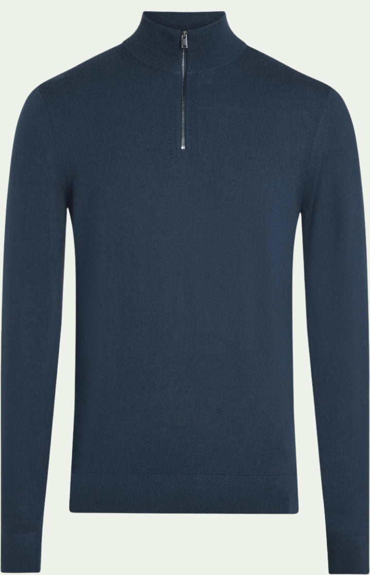 MERINO RWS QUARTER ZIP BLUE